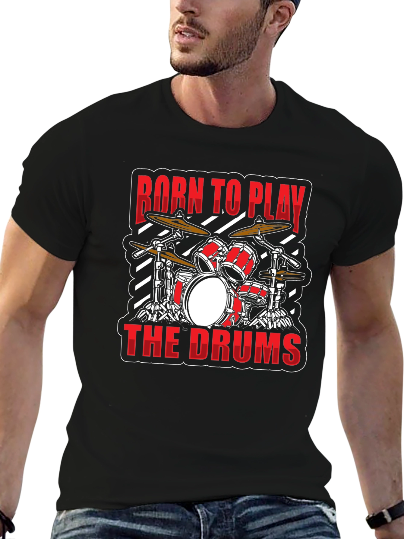 Born to Play the Drums Graphic T-Shirt