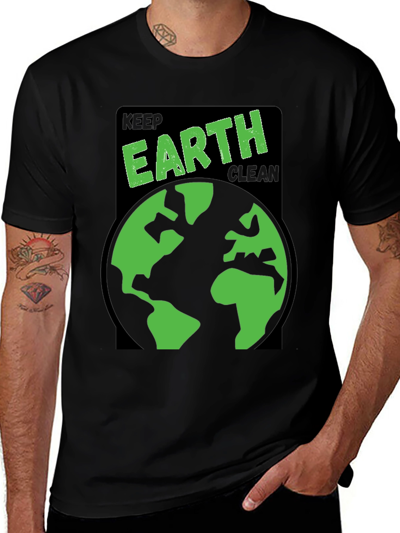 Keep Earth Clean Graphic Tee - Eco-Friendly Shirt