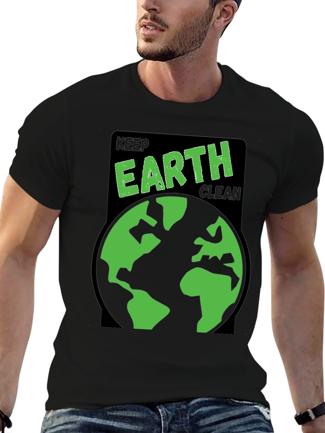 Keep Earth Clean Graphic Tee - Eco-Friendly Shirt