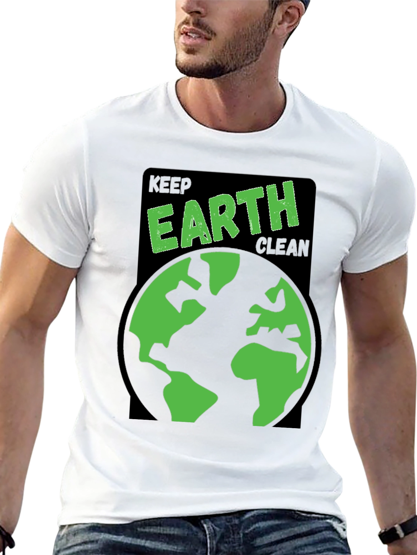 Keep Earth Clean Graphic Tee - Eco-Friendly Shirt