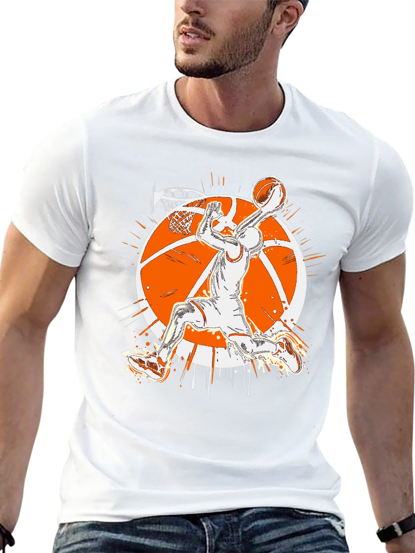 Black Basketball Graphic T-Shirt