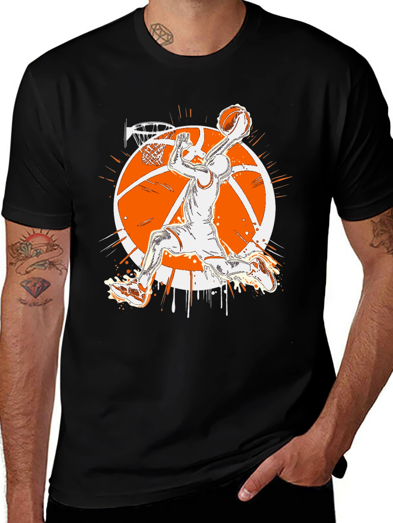 Black Basketball Graphic T-Shirt