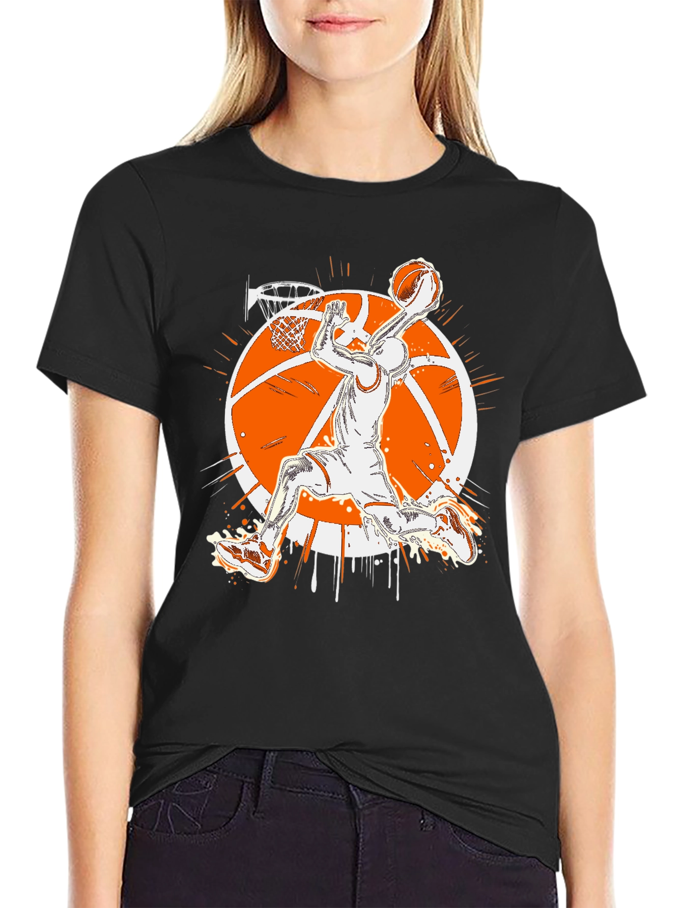 Black Basketball Graphic T-Shirt
