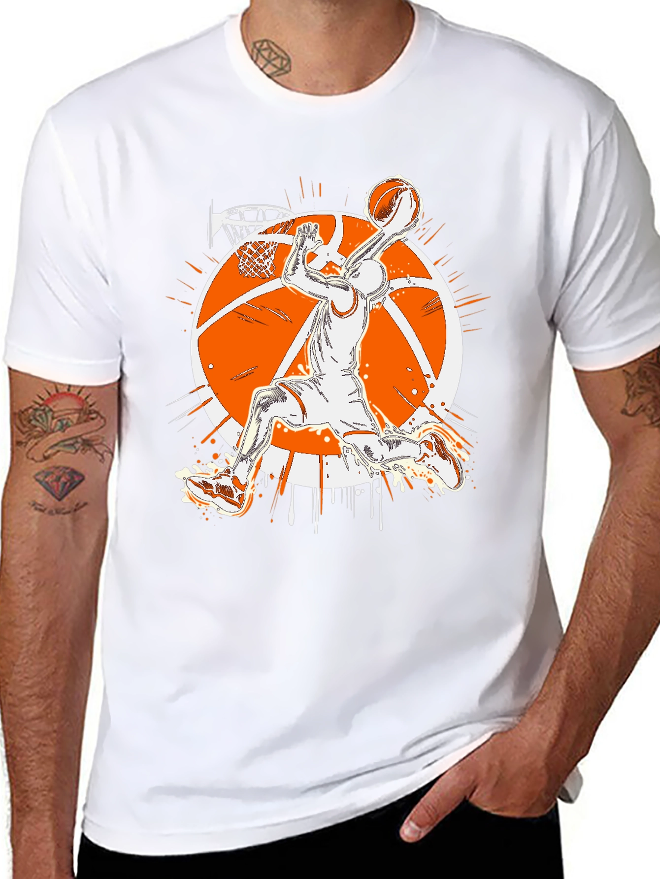 Black Basketball Graphic T-Shirt