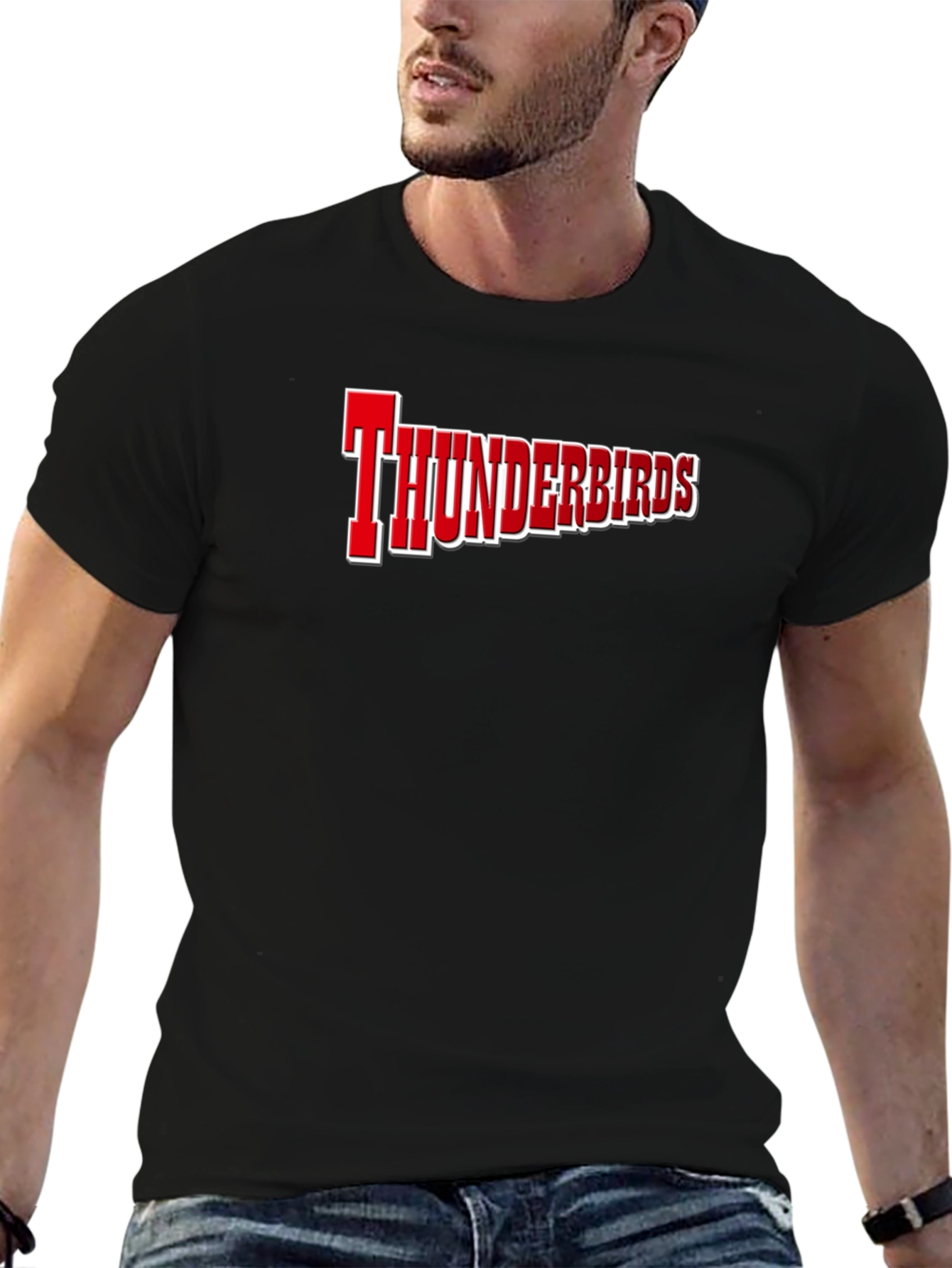 Thunderbirds Graphic Tee - Bold Style Black T-Shirt