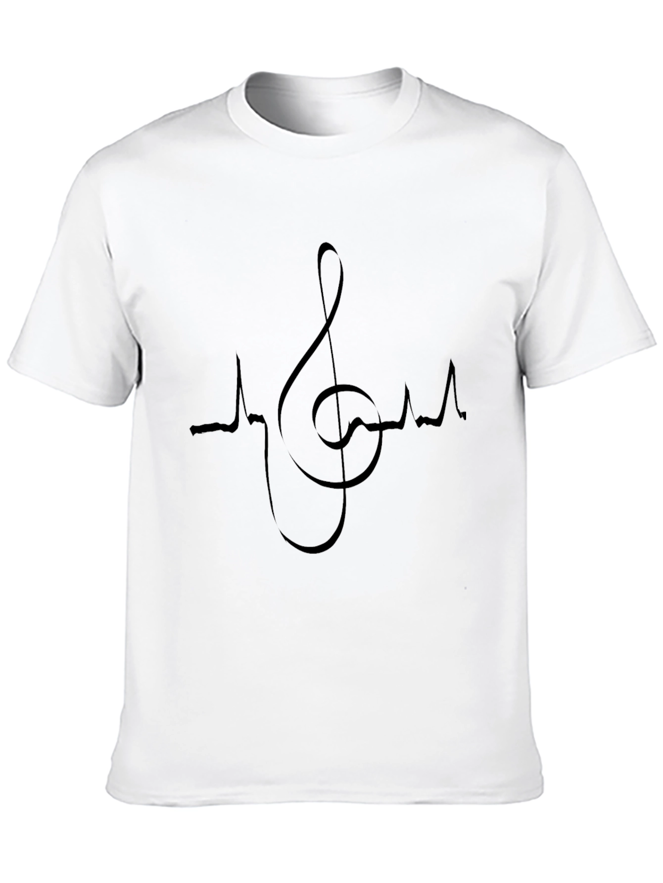 Musical Heartbeat T-Shirt - Black