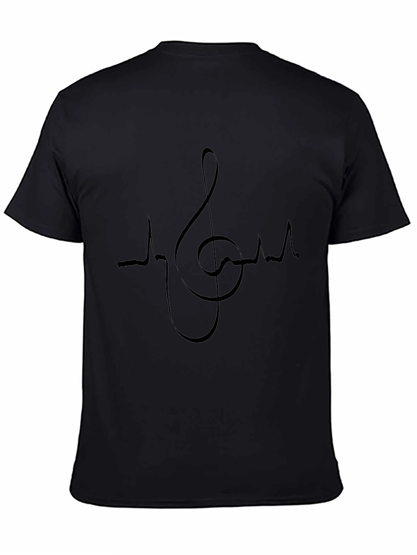 Musical Heartbeat T-Shirt - Black