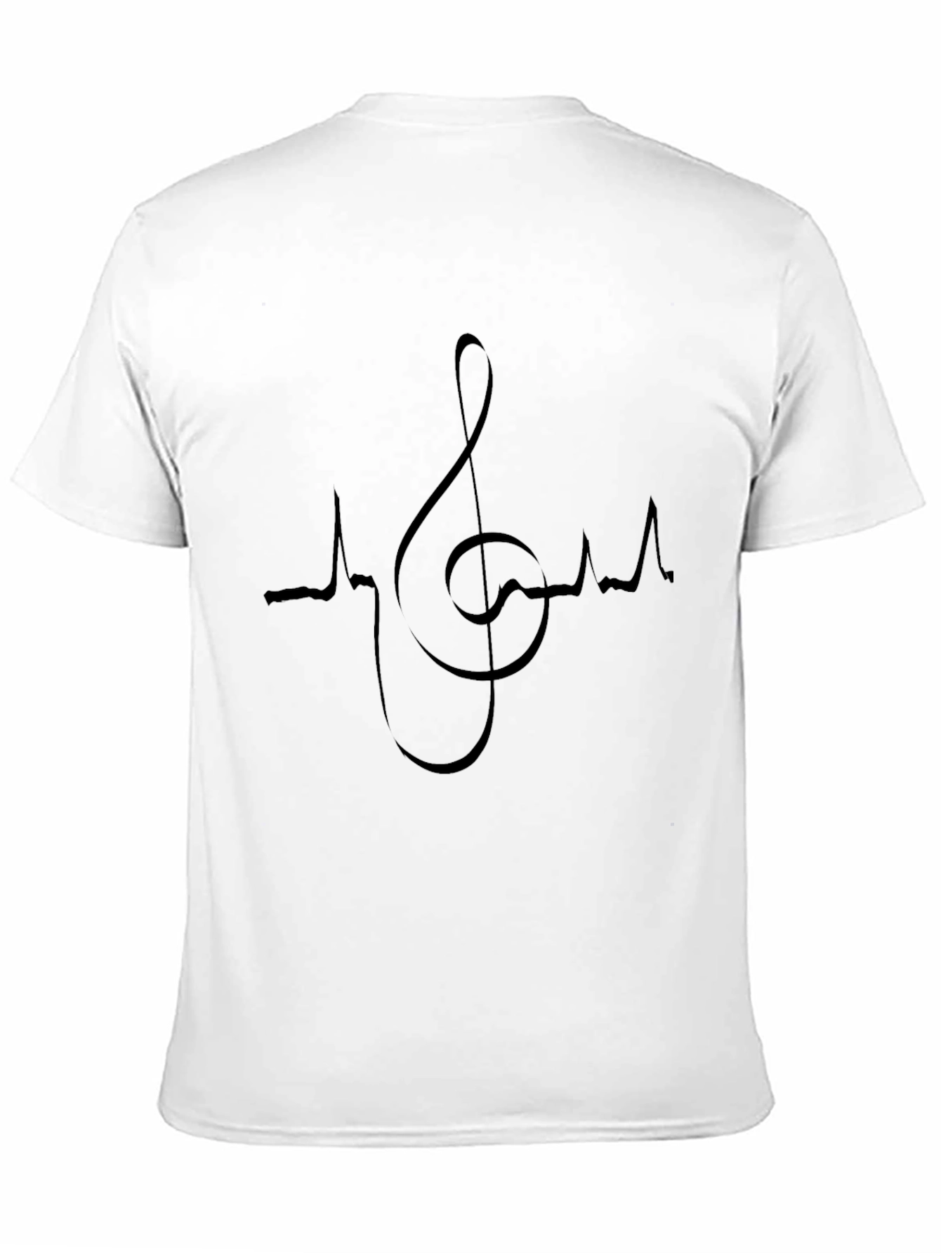 Musical Heartbeat T-Shirt - Black