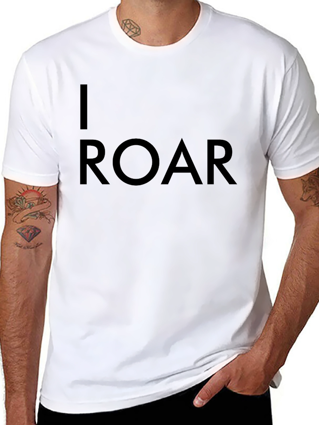 I Roar Graphic Tee - Black Casual T-Shirt