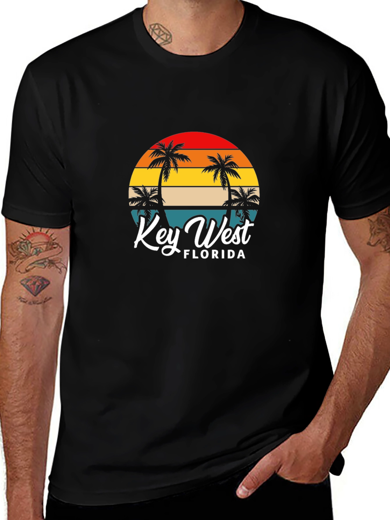 Key West Florida Palm Tree Graphic Tee