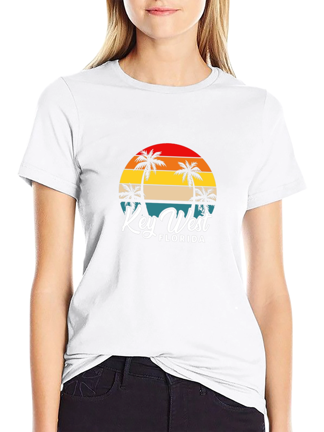 Key West Florida Palm Tree Graphic Tee