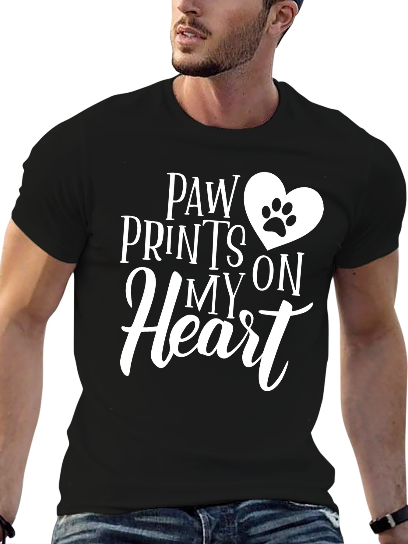 Paw Prints on My Heart Graphic T-Shirt