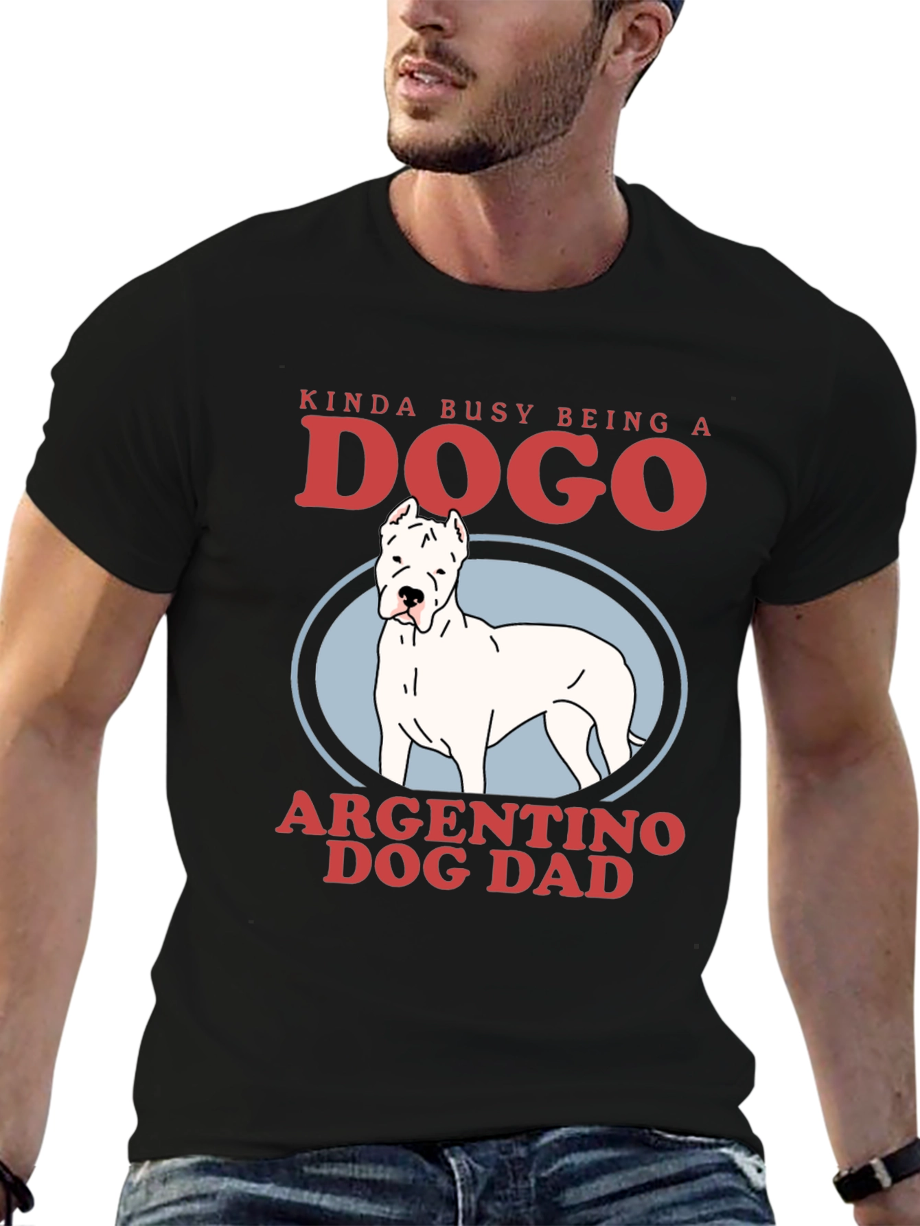 Dogo Argentino Dog Dad Graphic Tee