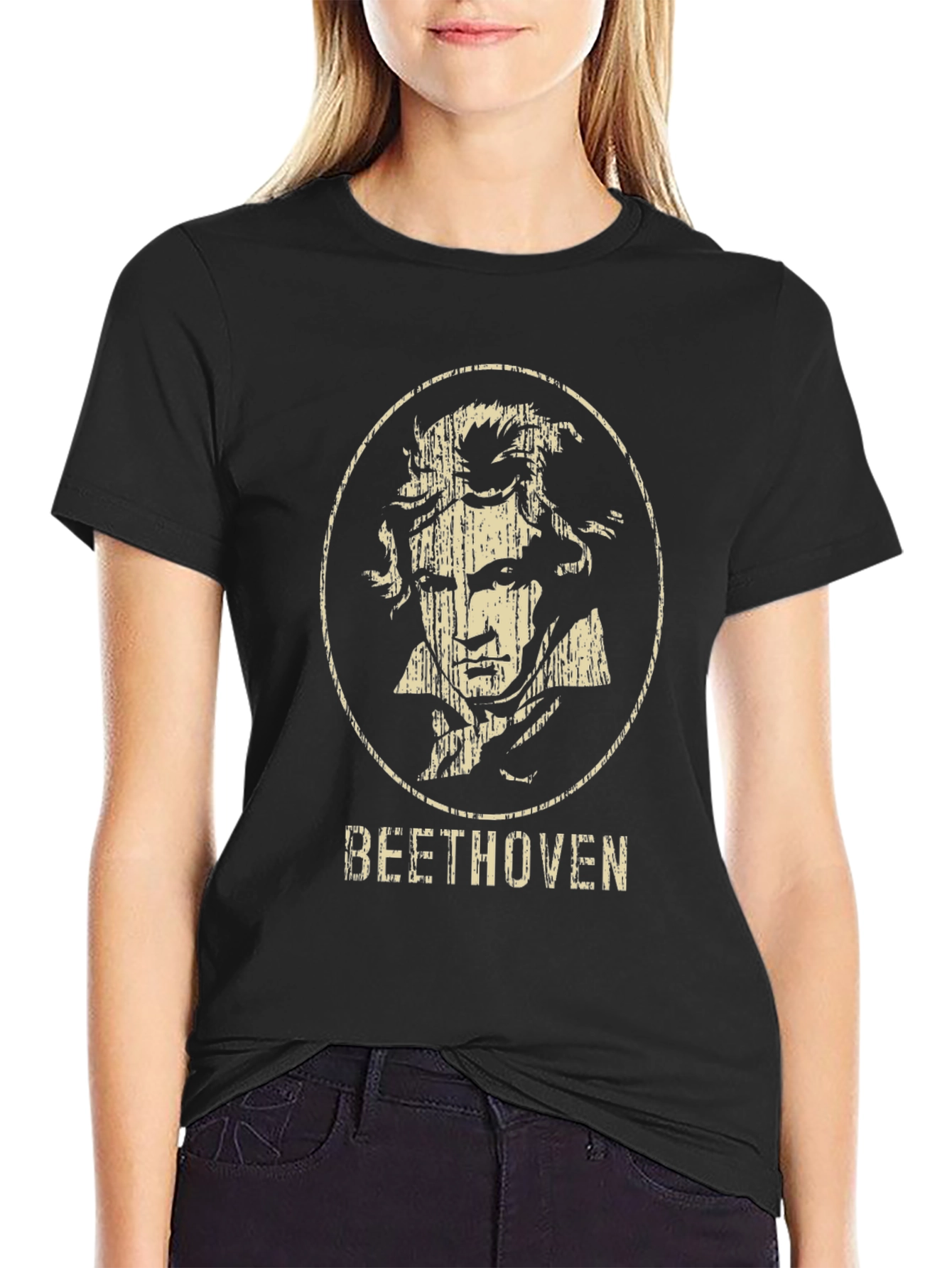 Beethoven Portrait Graphic Tee - Classic Musician T-Shirt
