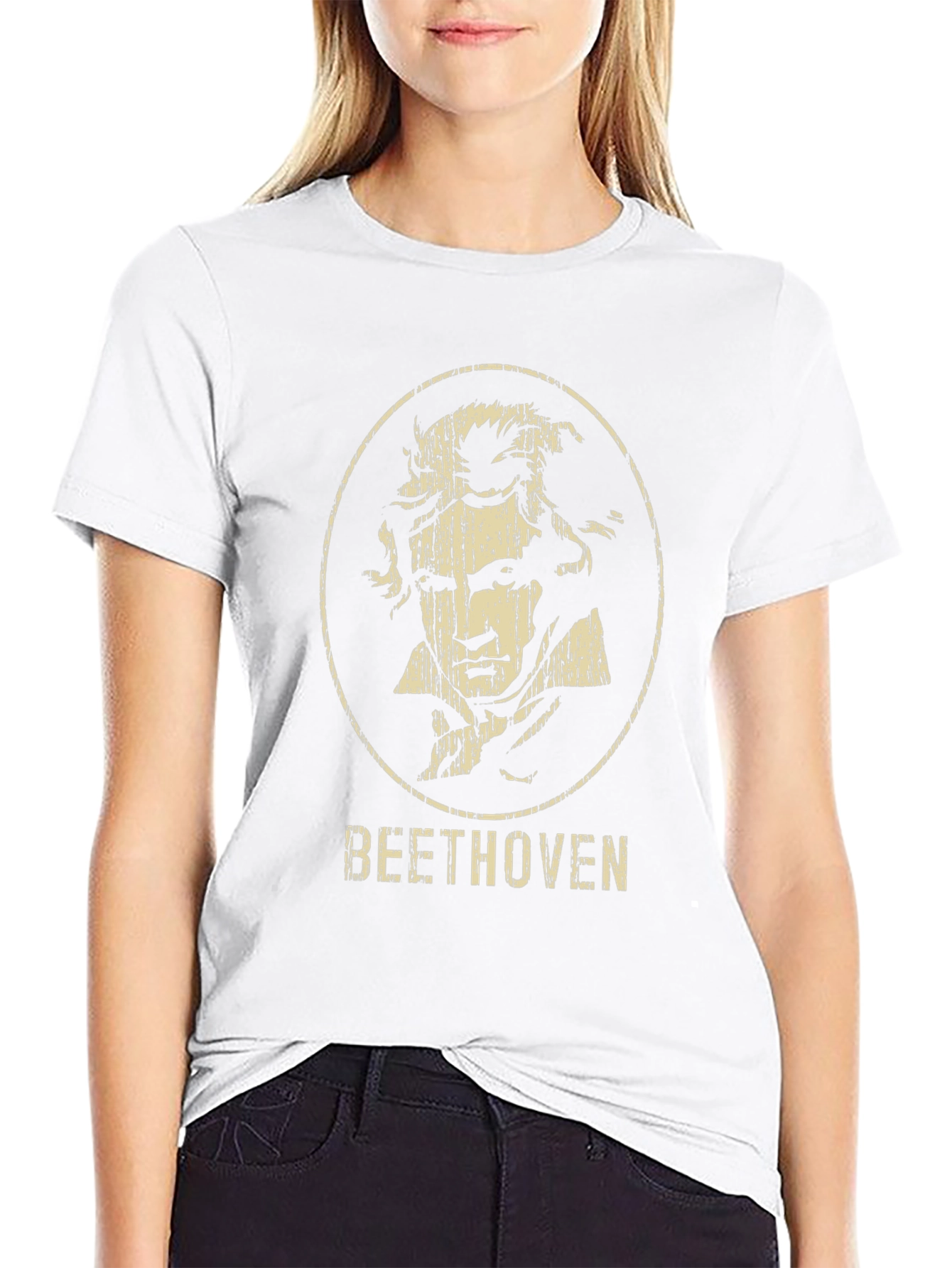 Beethoven Portrait Graphic Tee - Classic Musician T-Shirt