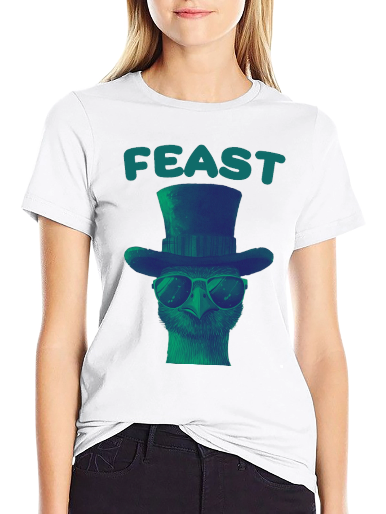 Feast Ostrich T-Shirt - Cool Bird Graphic Tee