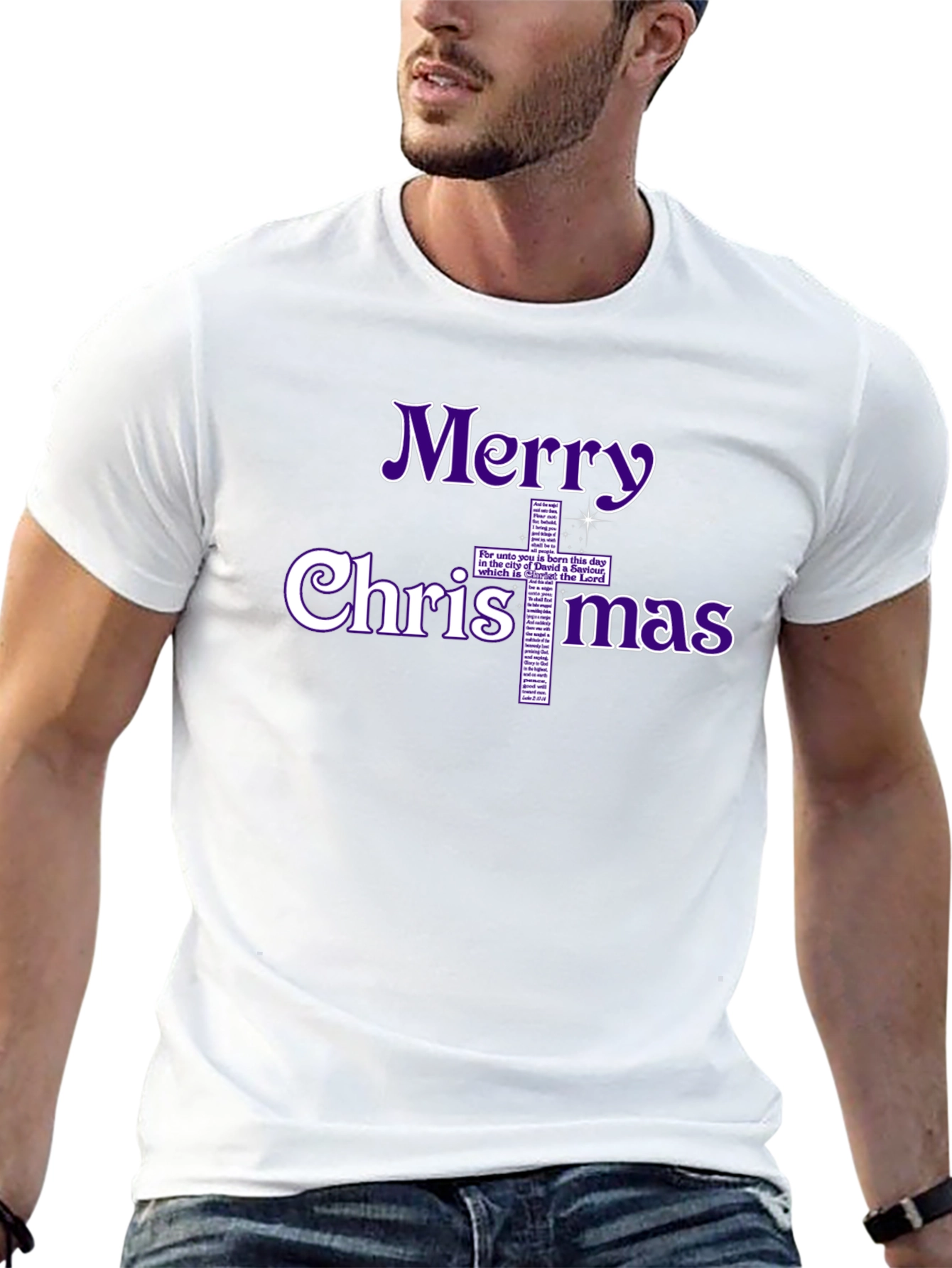 Religious Merry Christmas T-Shirt - Christian Holiday Tee