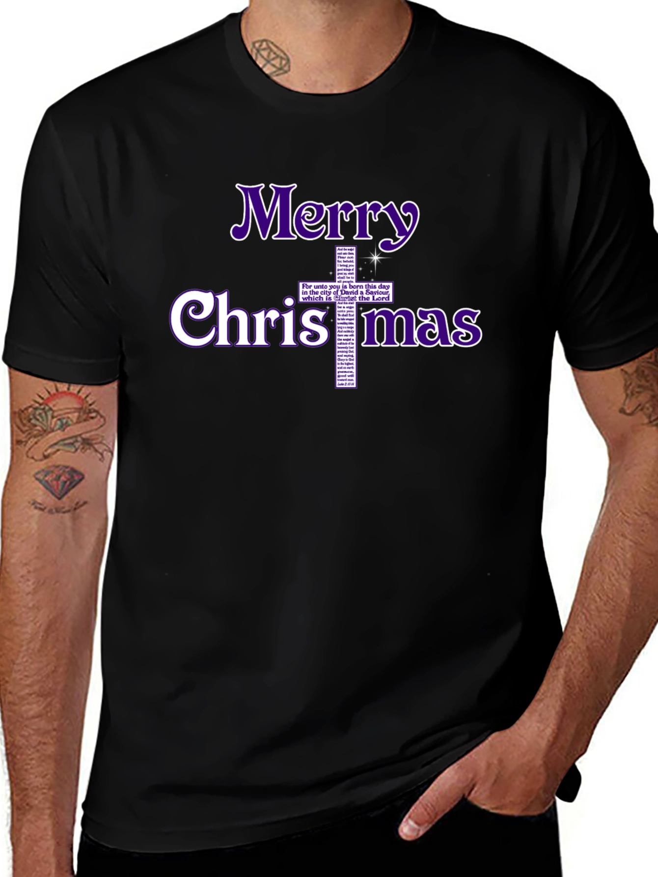 Religious Merry Christmas T-Shirt - Christian Holiday Tee