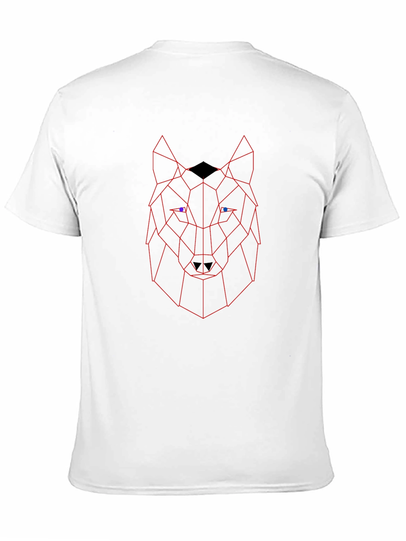 Geometric Wolf Graphic Tee - Modern Style