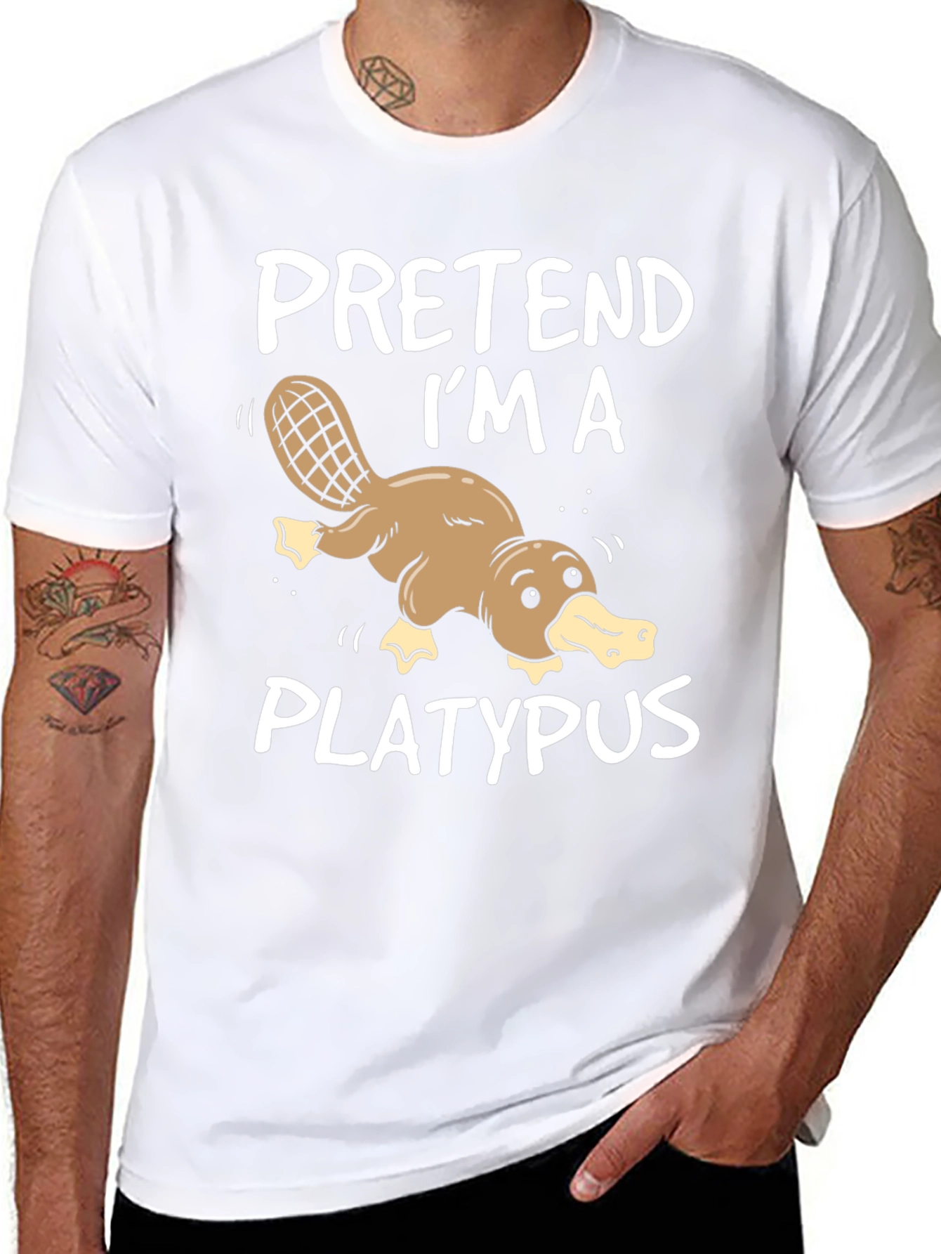 Pretend Im a Platypus Funny T-Shirt