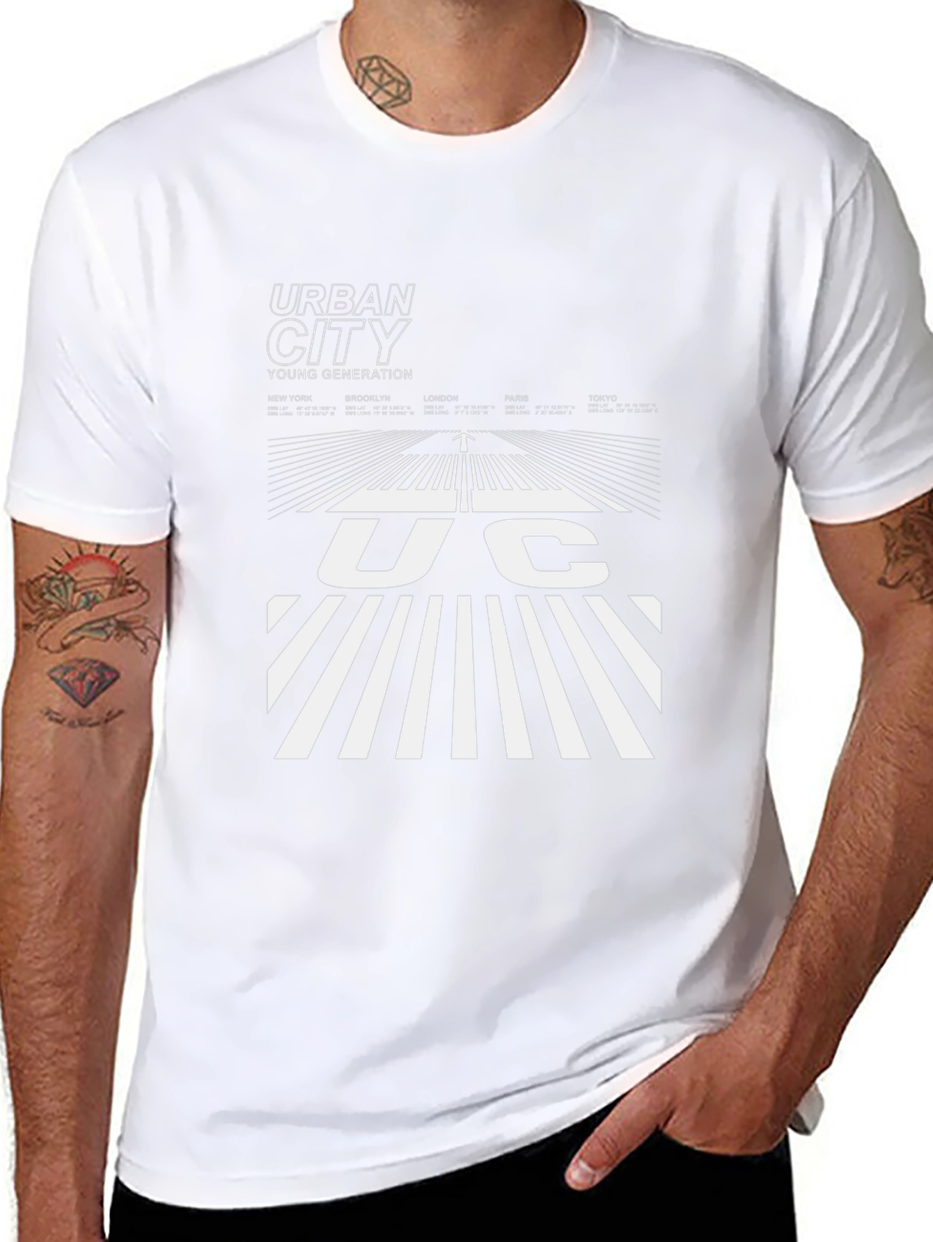 Urban City Graphic Tee - Black Cotton Blend