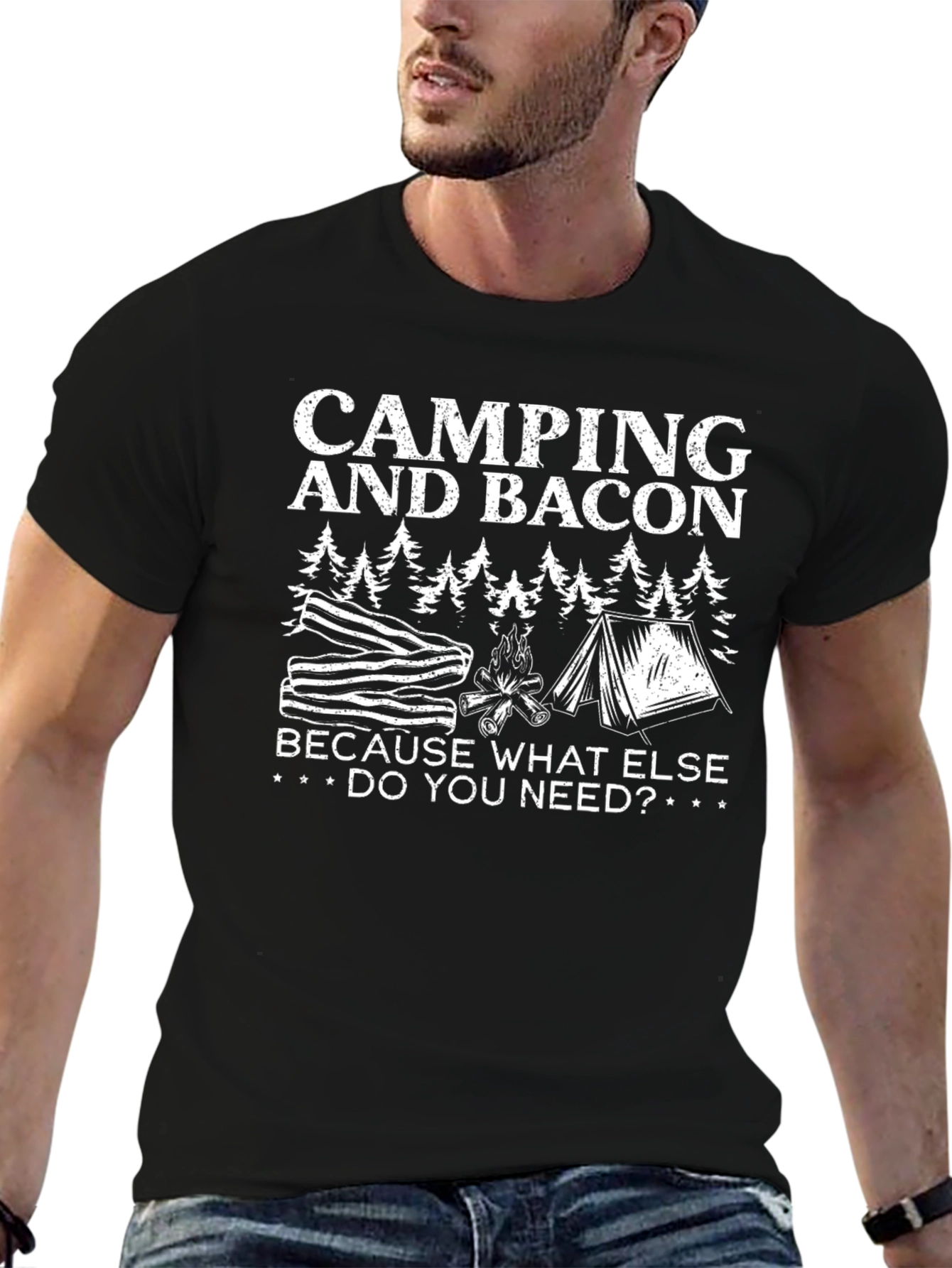 Camping and Bacon T-Shirt