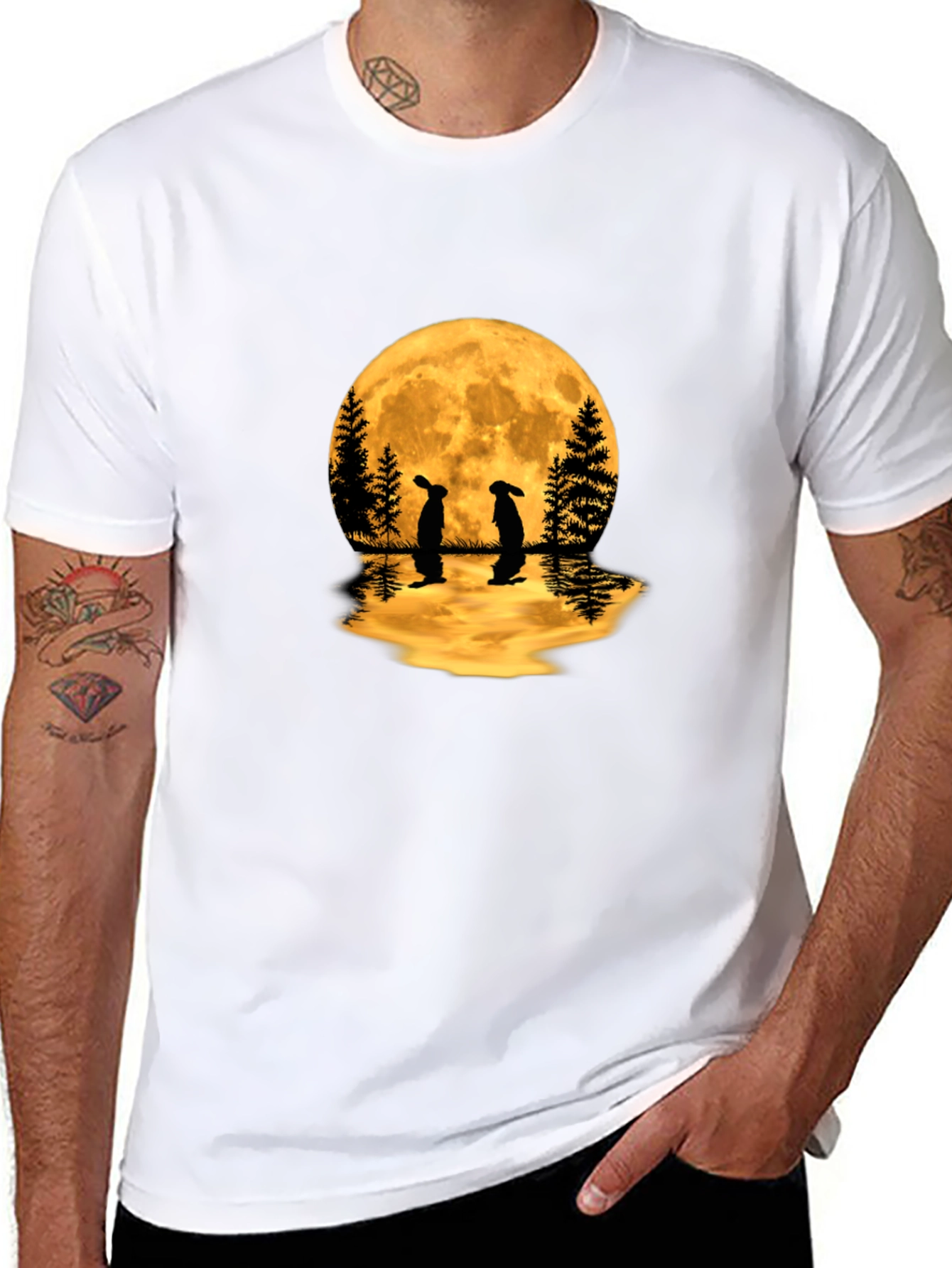 Moonlit Rabbits Graphic Tee