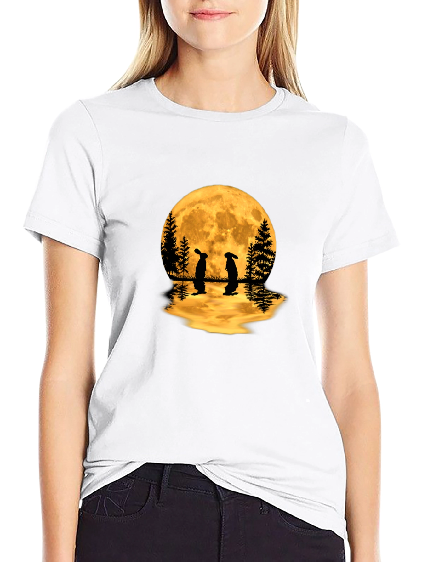 Moonlit Rabbits Graphic Tee