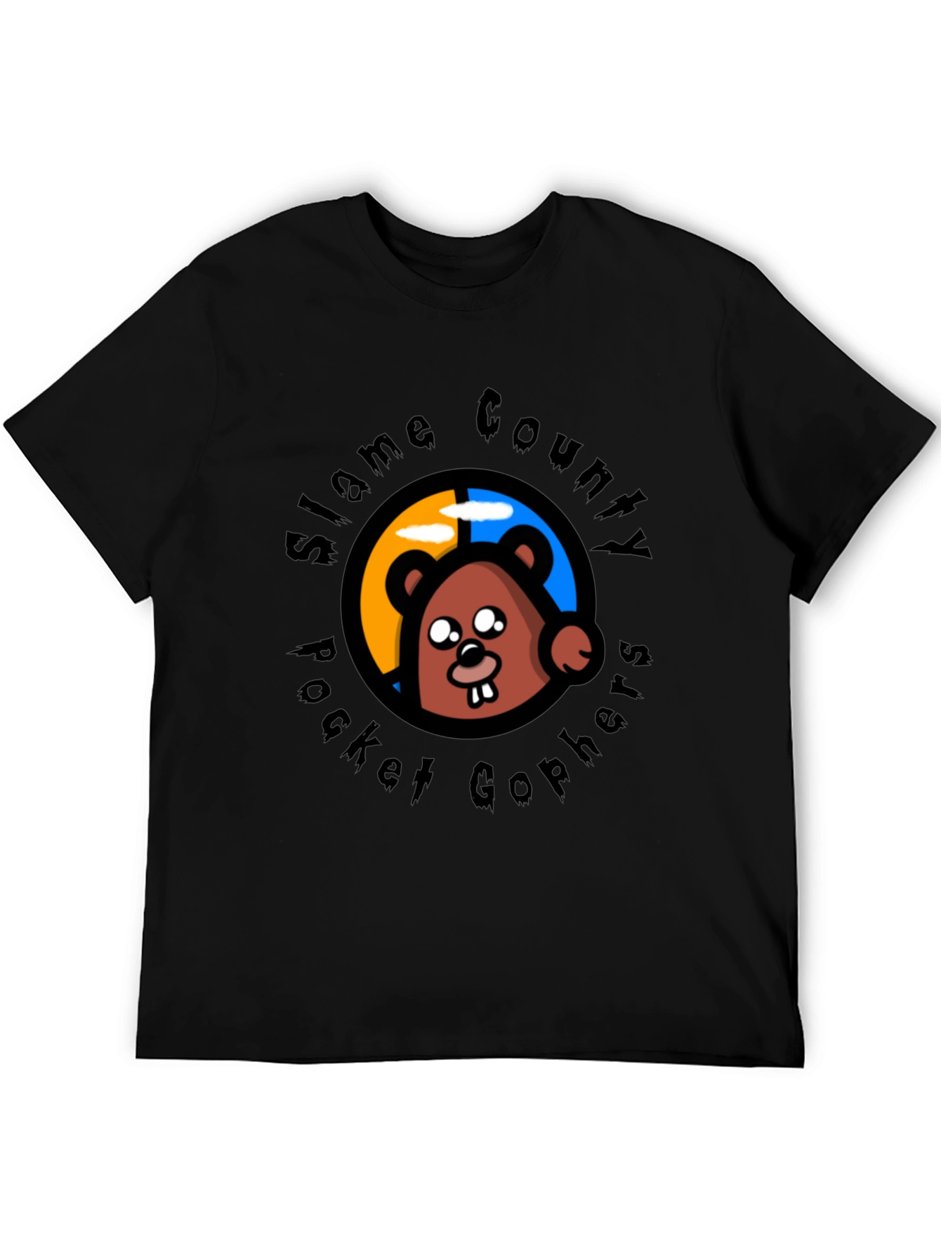 Slame County Pocket Gophers Black T-Shirt