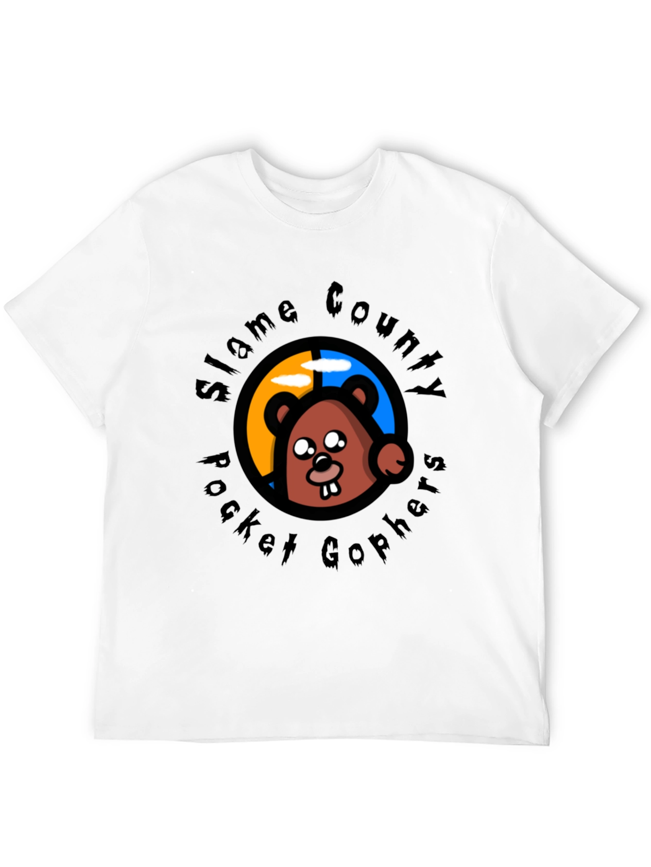 Slame County Pocket Gophers Black T-Shirt