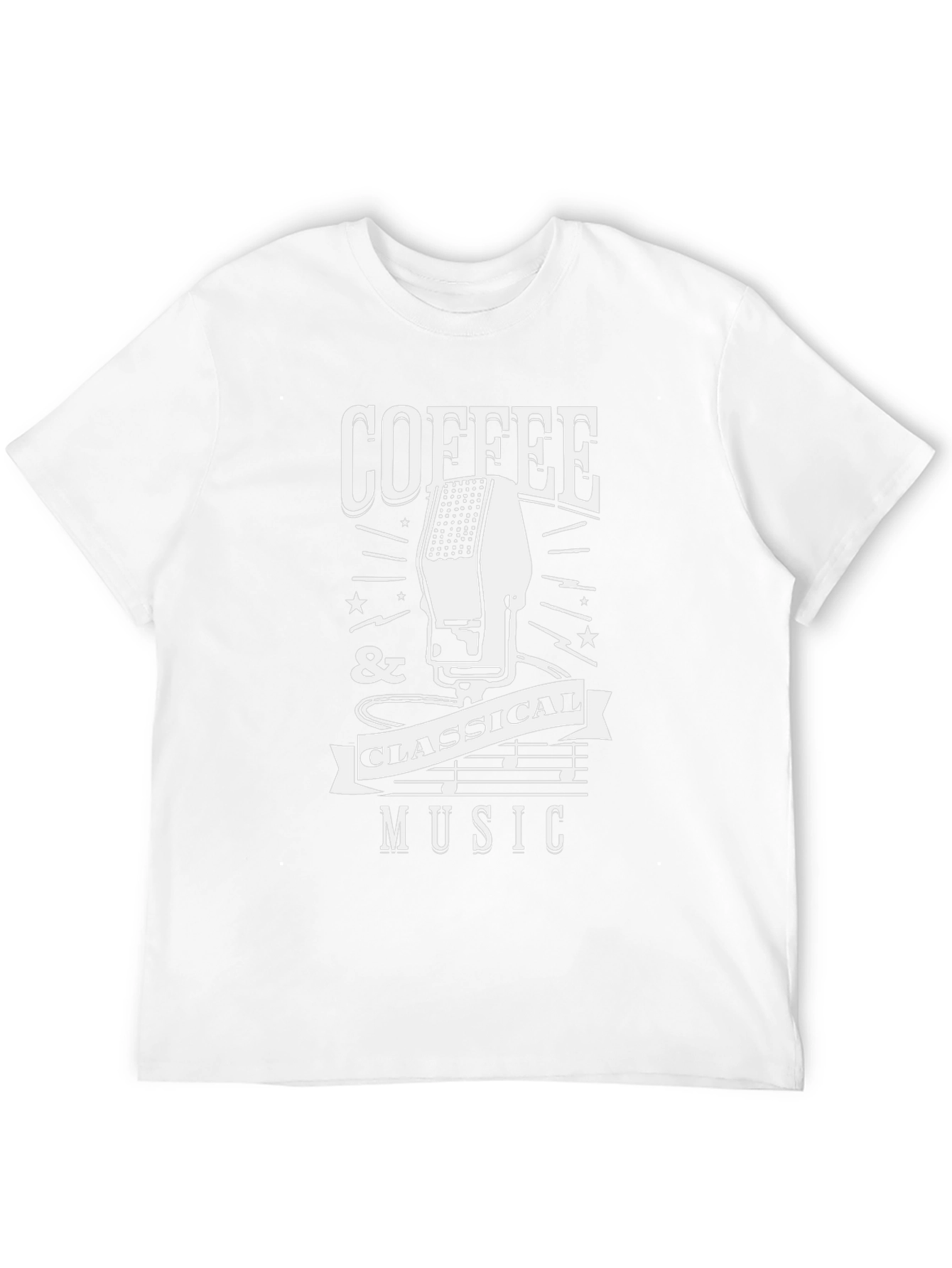 Coffee & Classical Music Graphic T-Shirt - Black
