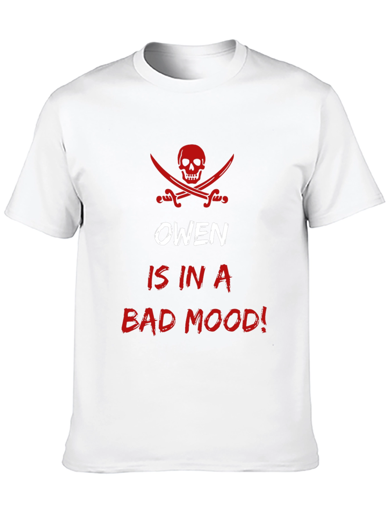Owens Bad Mood T-Shirt - Pirate Skull Graphic Tee