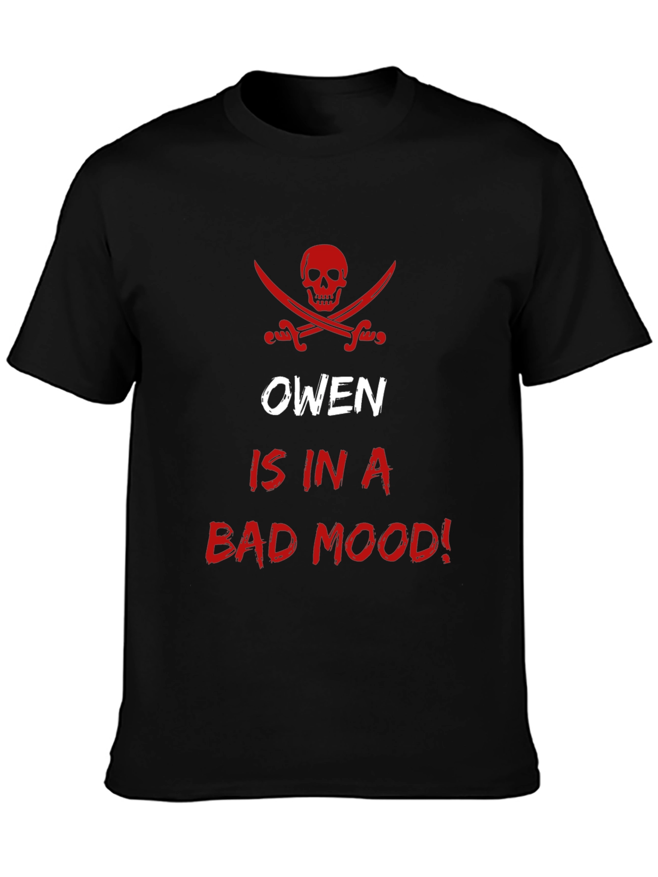 Owens Bad Mood T-Shirt - Pirate Skull Graphic Tee