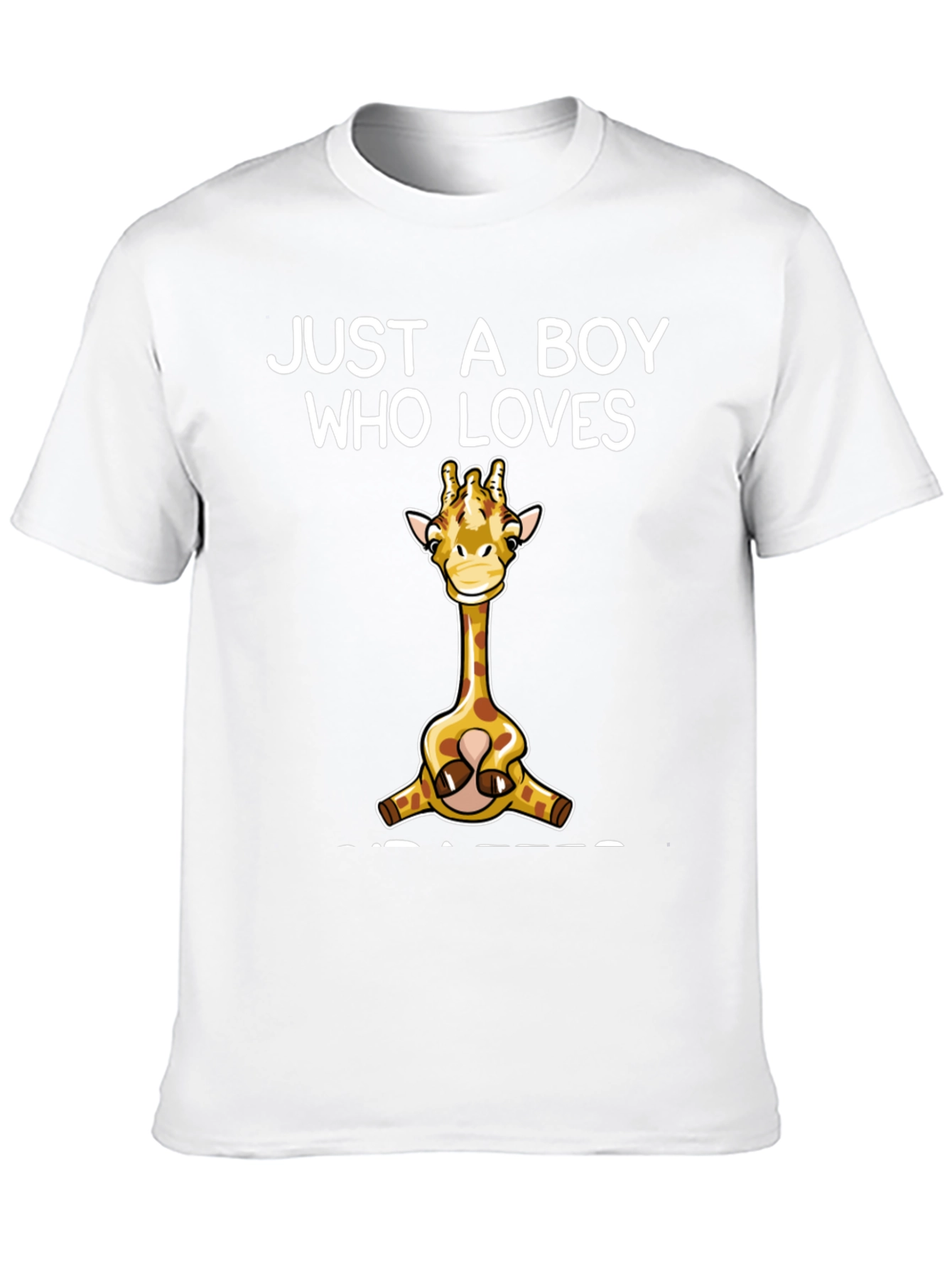 Boy Who Loves Giraffes T-Shirt Cute Giraffe Graphic Tee