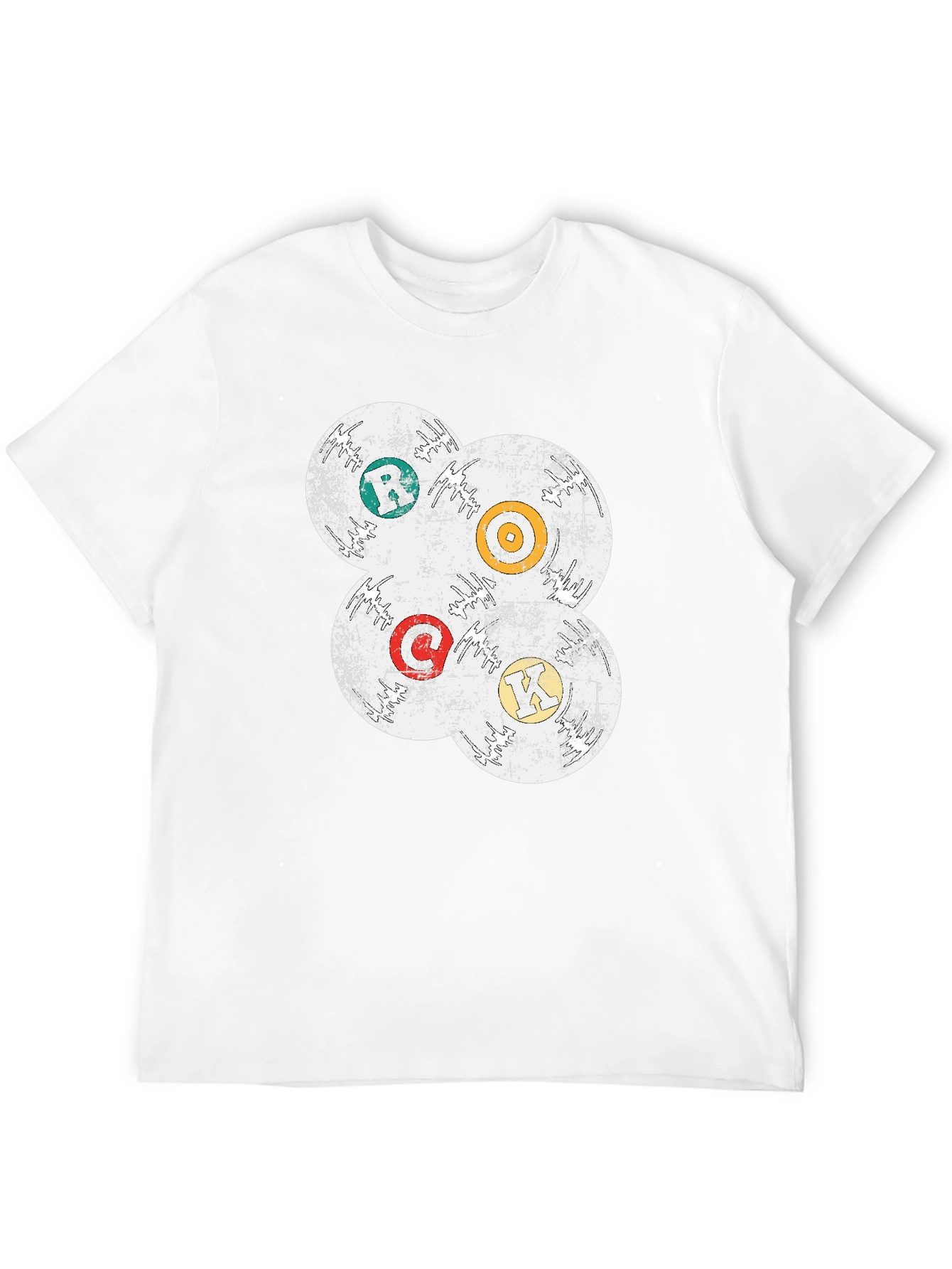 Grunge Record Label Style Tee