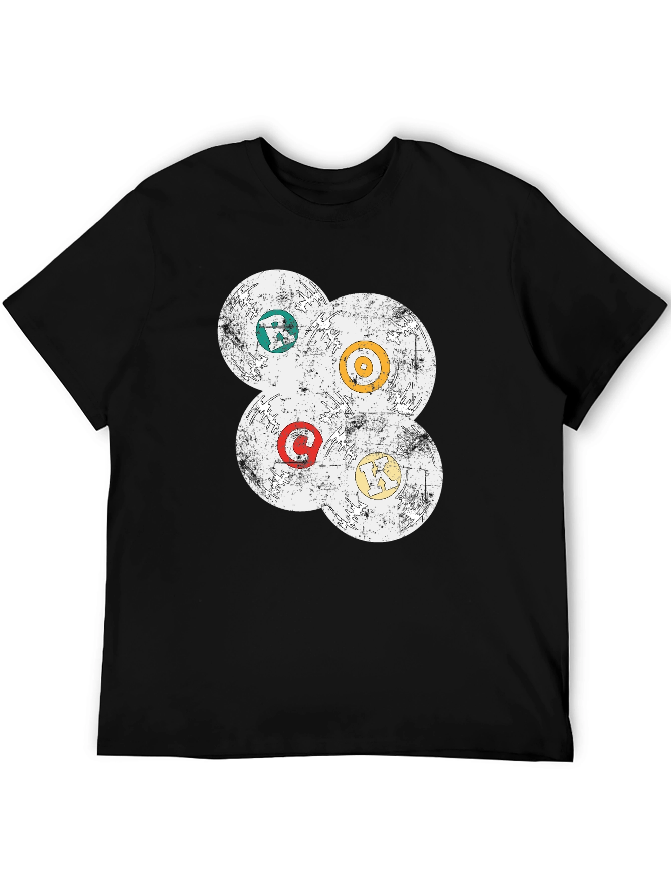 Grunge Record Label Style Tee