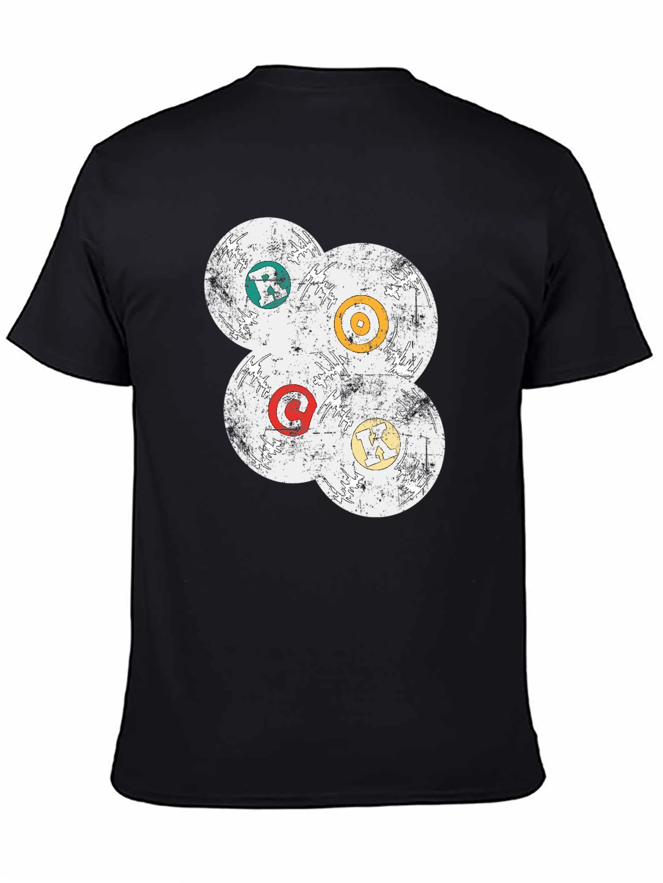 Grunge Record Label Style Tee