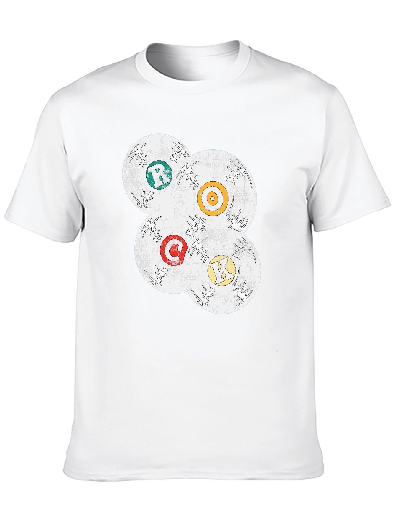 Grunge Record Label Style Tee