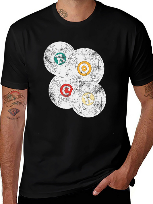 Grunge Record Label Style Tee