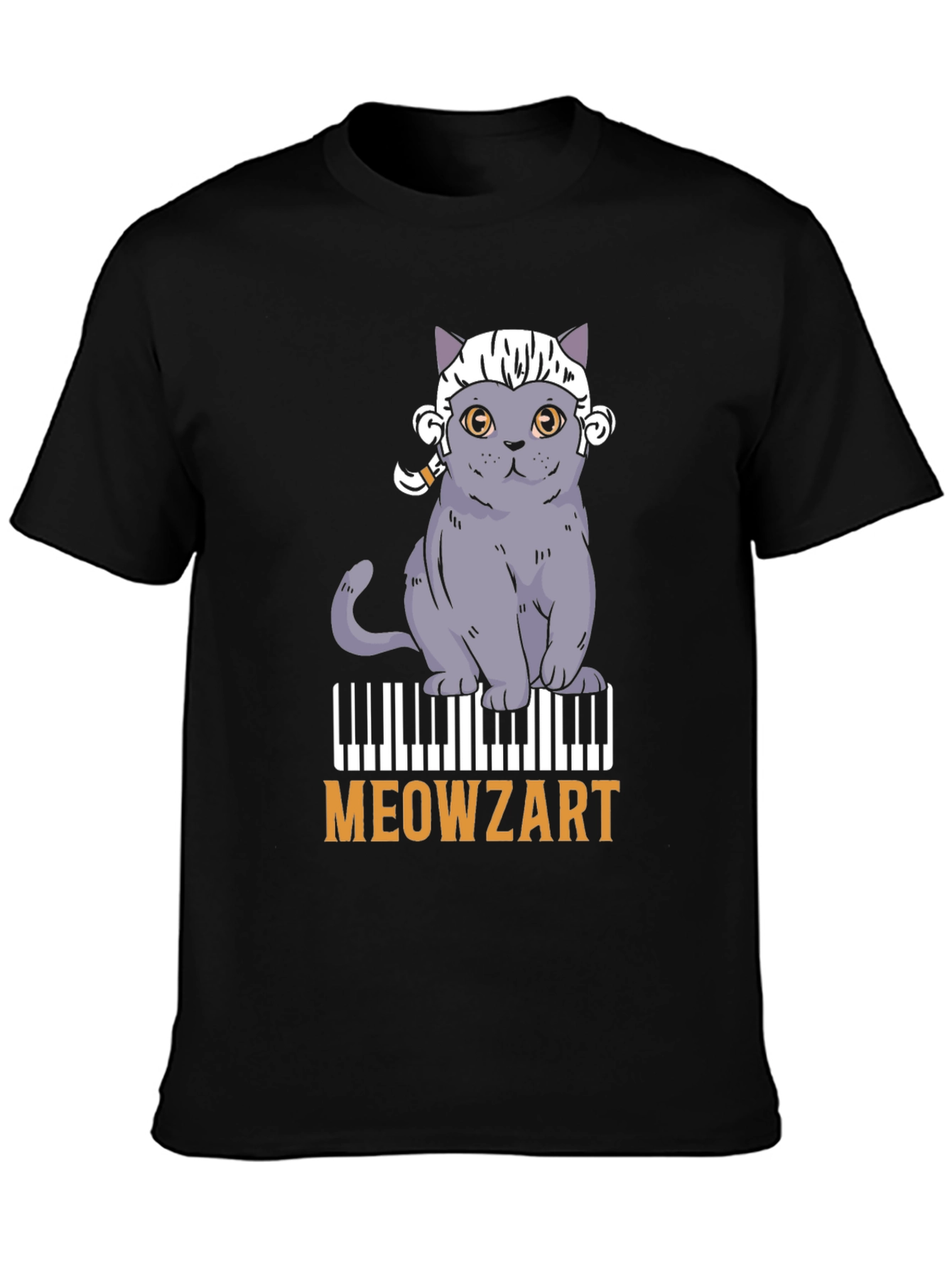 Meowzart Cat Piano T-Shirt - Music Lover Tee