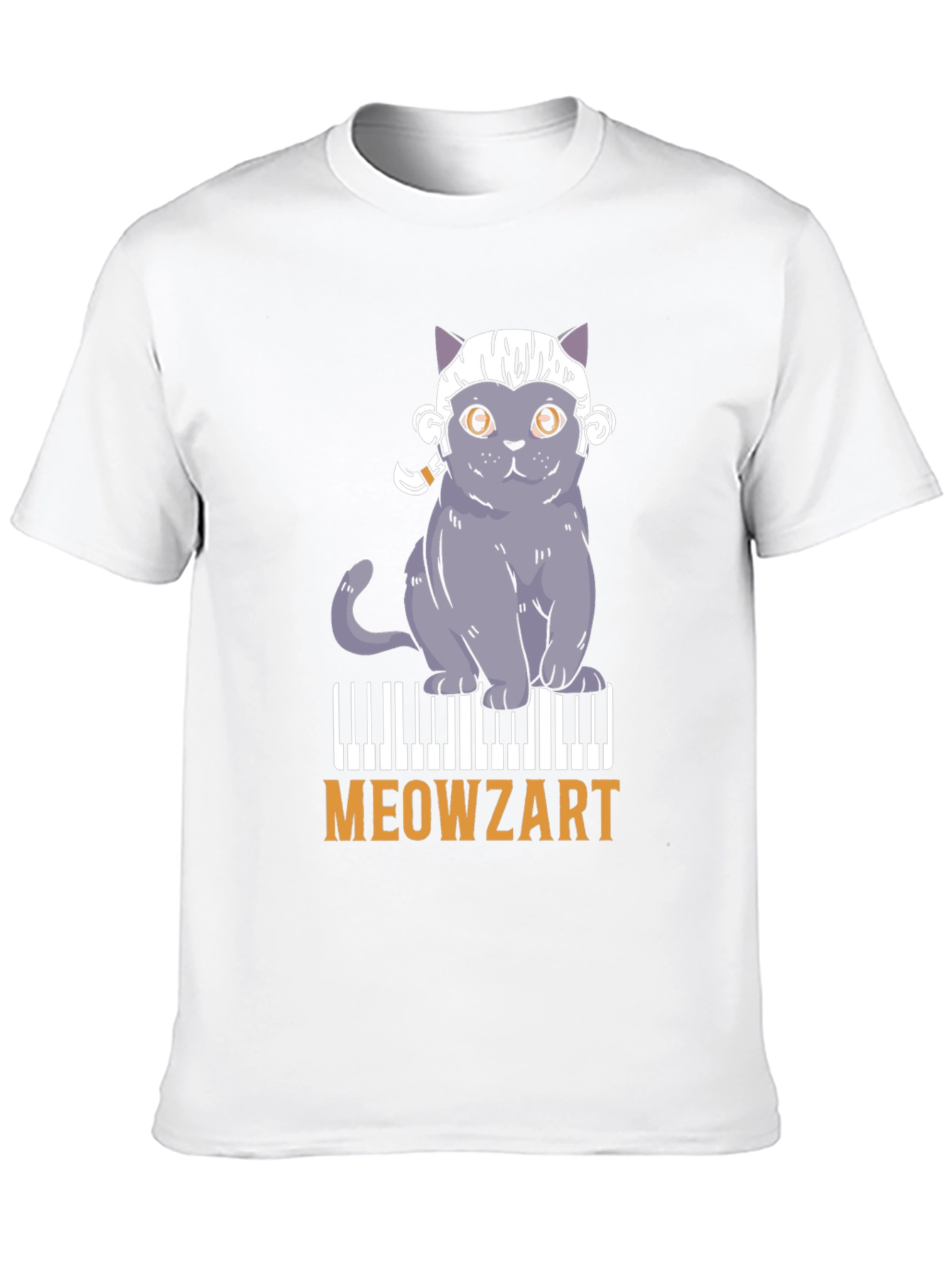 Meowzart Cat Piano T-Shirt - Music Lover Tee