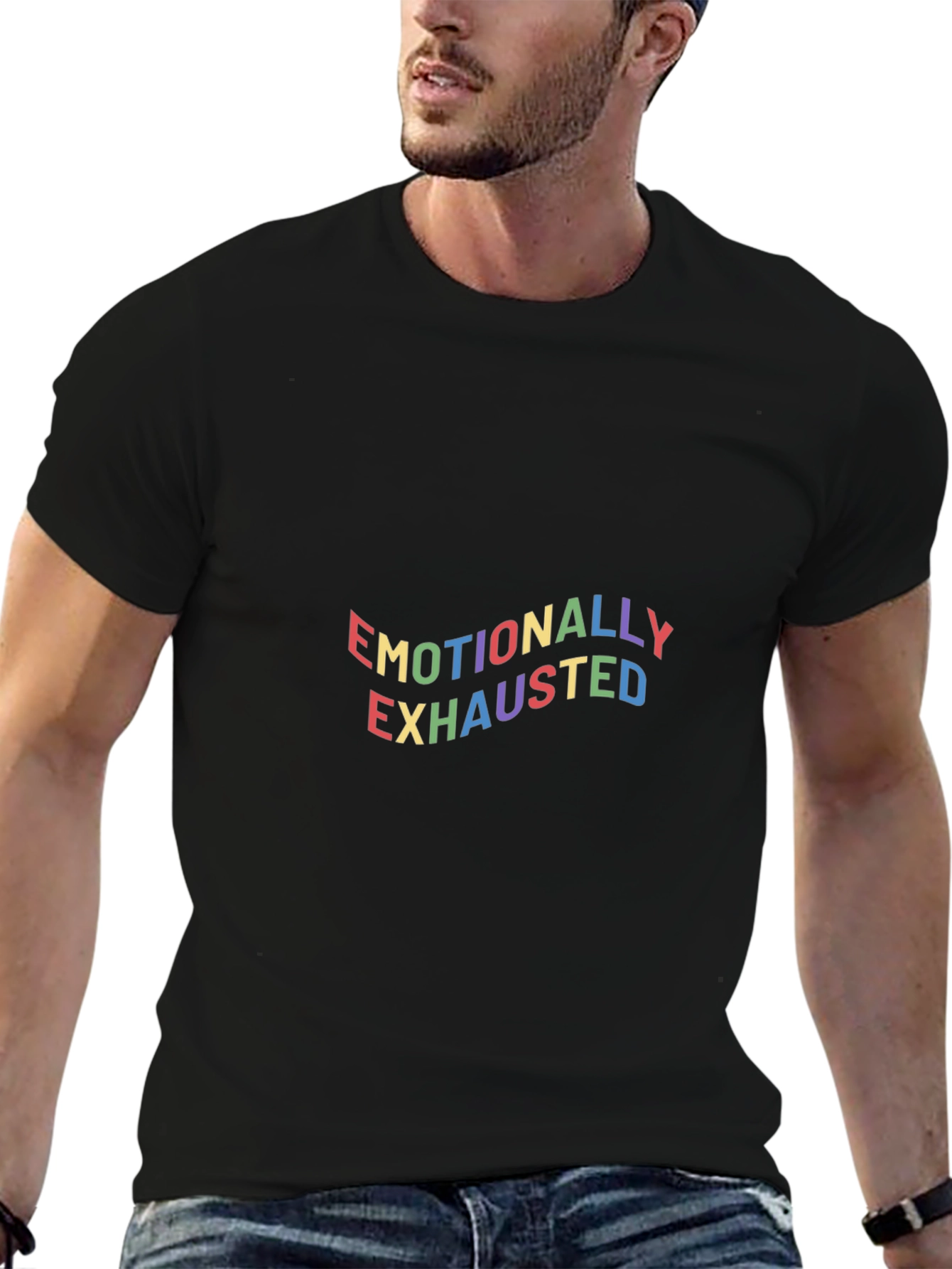 Emotionally Exhausted Graphic Tee - Black Unisex T-Shirt