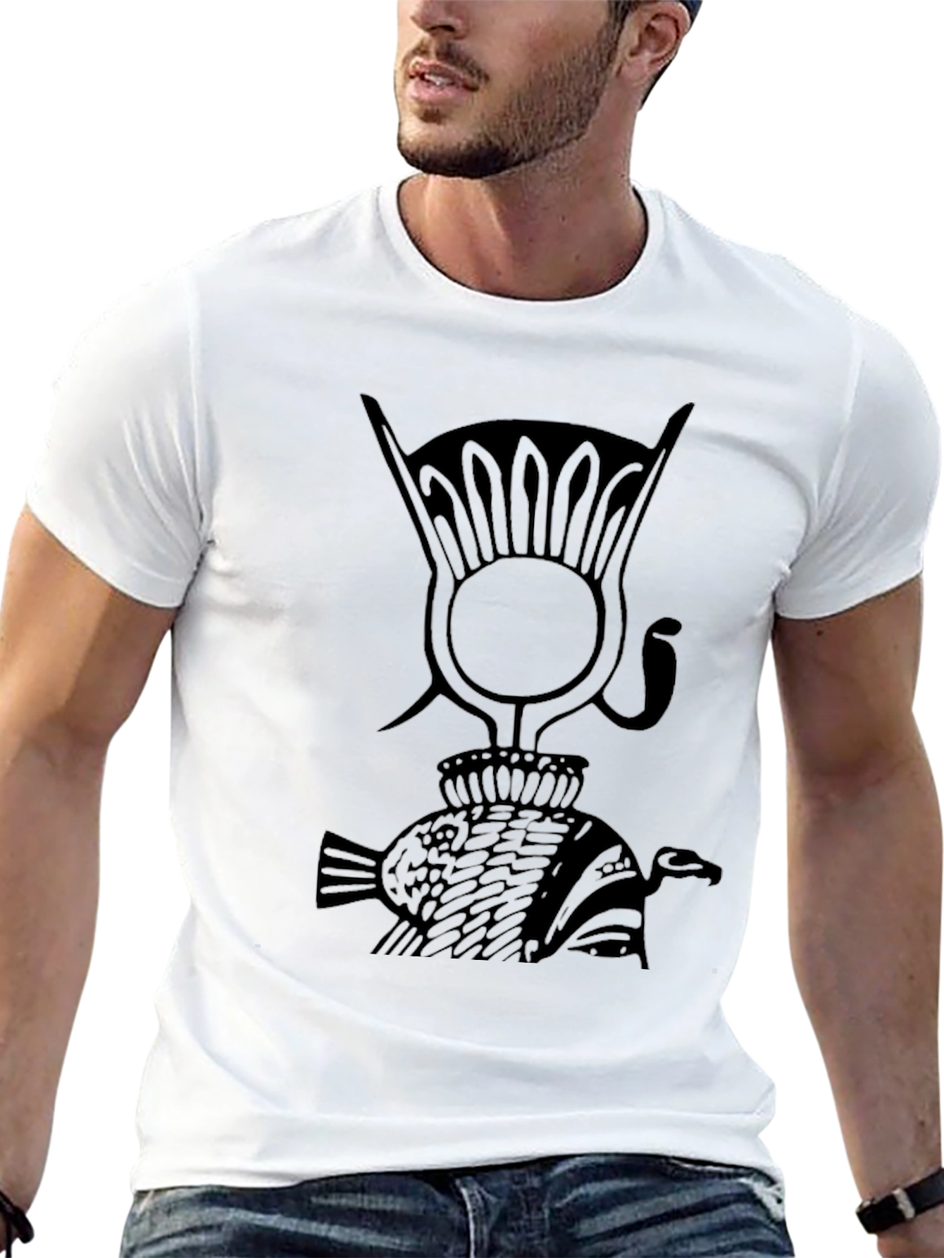 Egyptian Hieroglyph Black T-Shirt