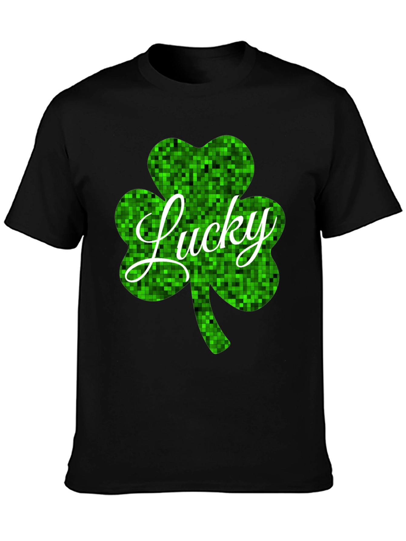 Lucky Shamrock Black T-Shirt