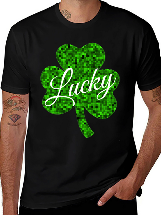 Lucky Shamrock Black T-Shirt