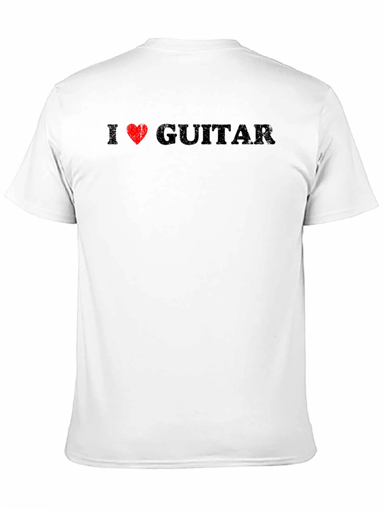 I Love Guitar Black T-Shirt