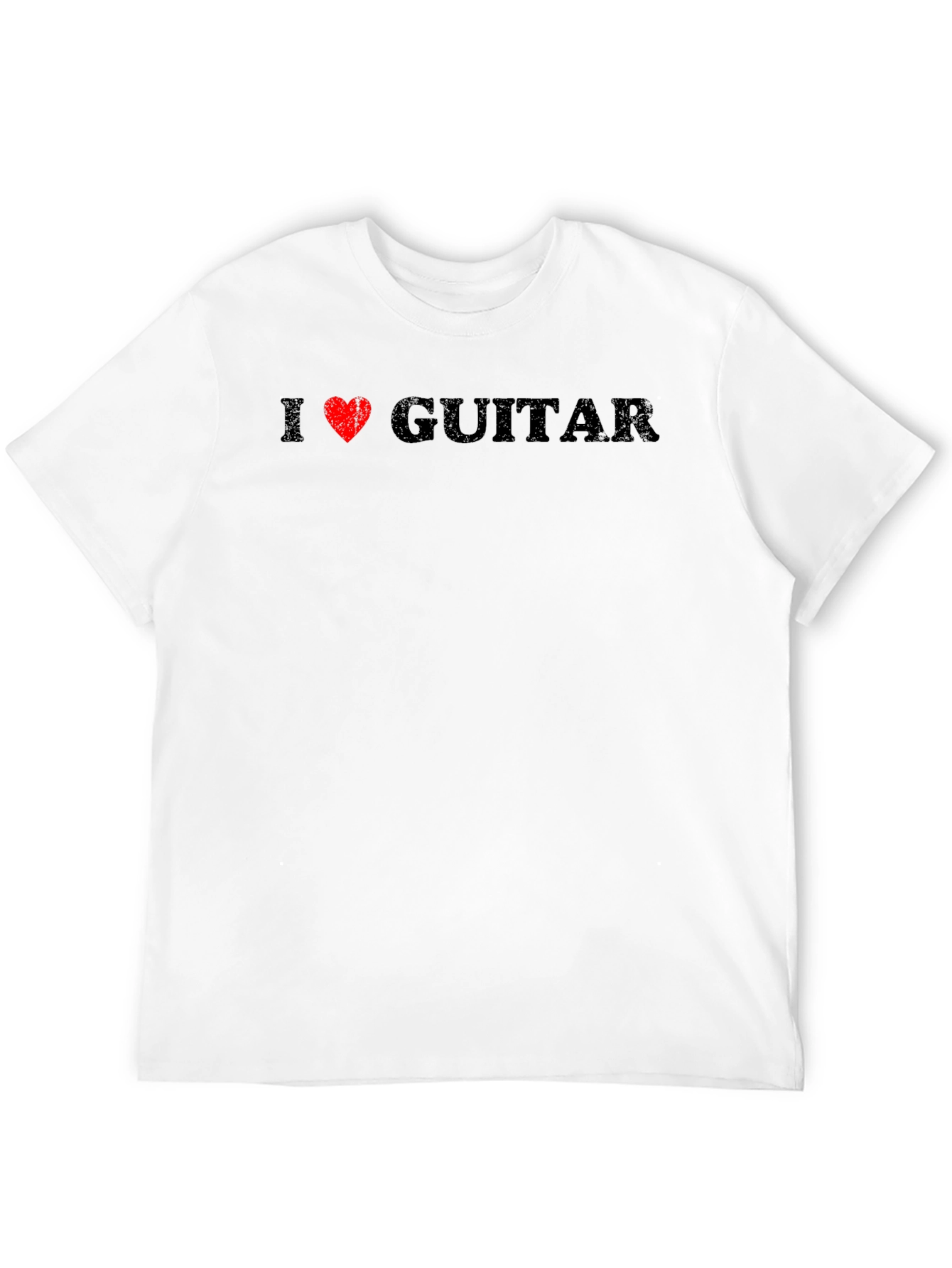 I Love Guitar Black T-Shirt