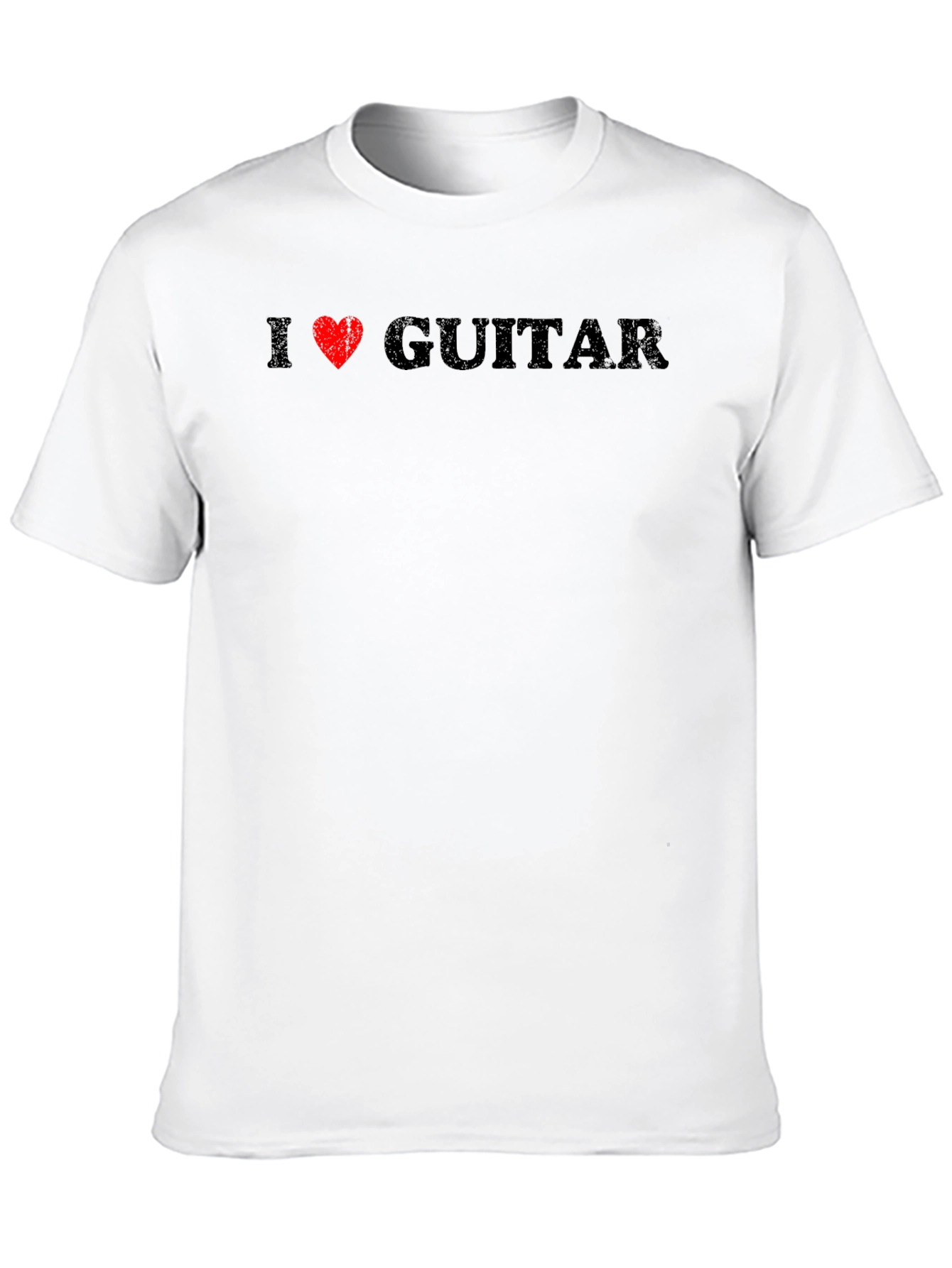 I Love Guitar Black T-Shirt