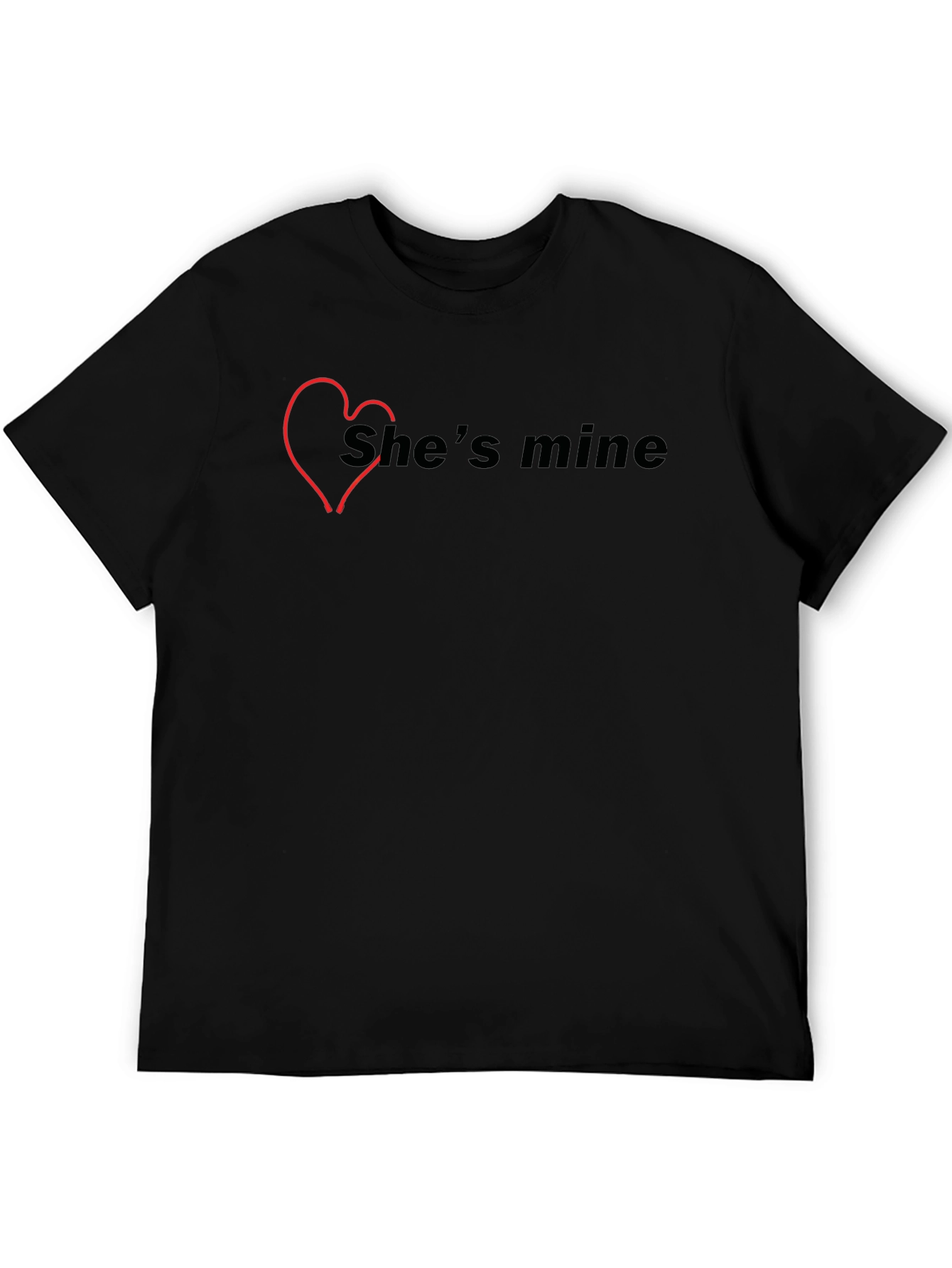 Shes Mine Graphic Tee - Trendy Couple Shirt
