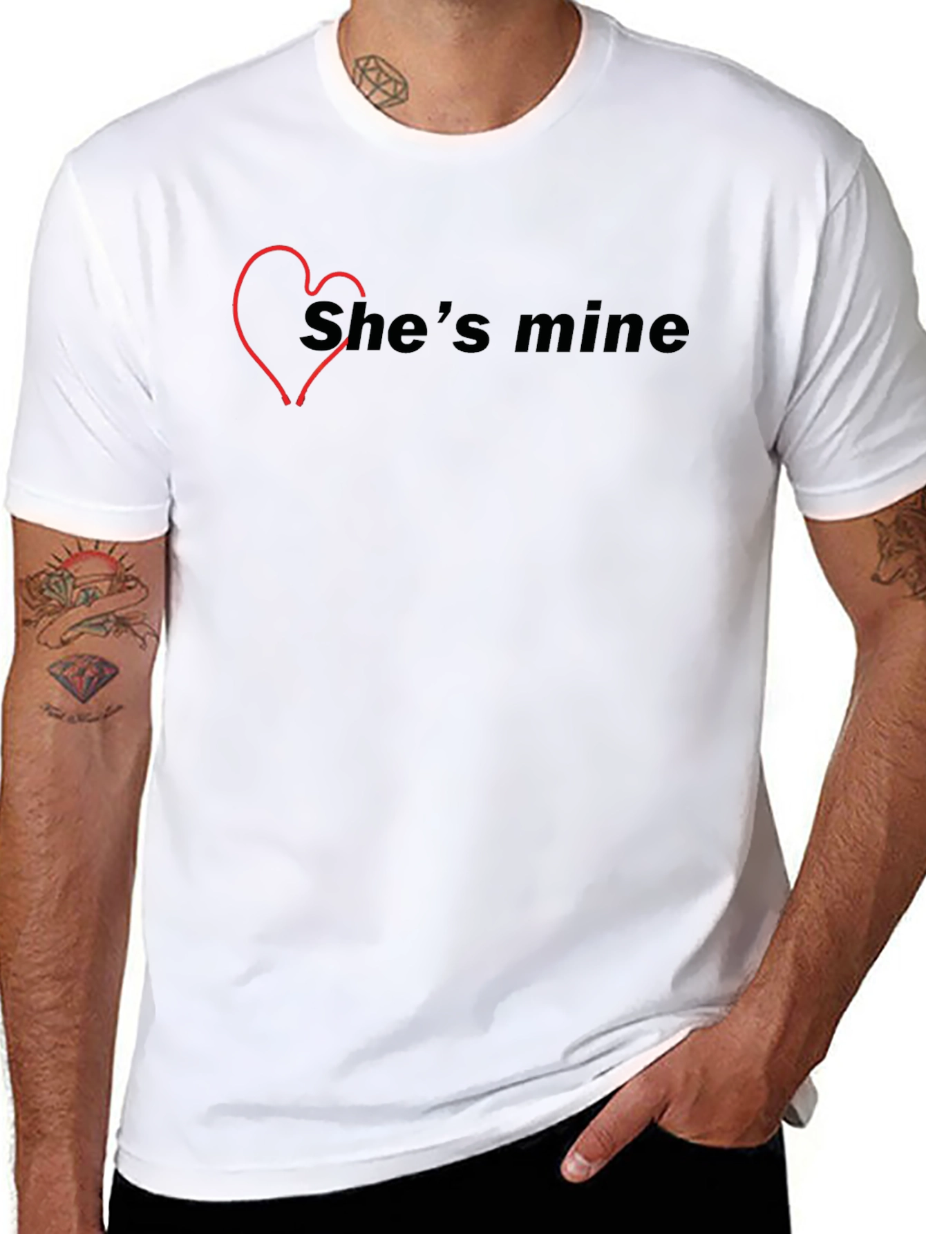 Shes Mine Graphic Tee - Trendy Couple Shirt